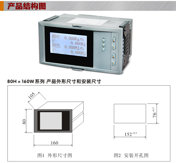 流量表,DF16Y液晶顯示流量表,流量積算控制儀結構圖