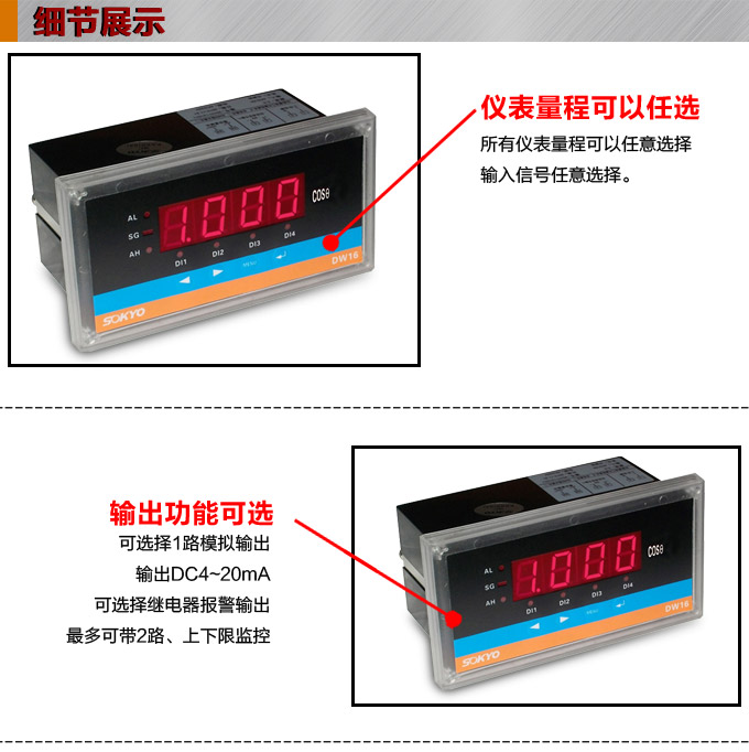 數(shù)字功率因數(shù)表，DW16三相功率因數(shù)表產(chǎn)品細(xì)節(jié)圖1