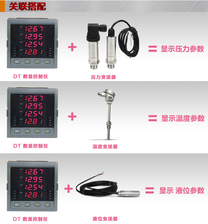 數(shù)顯控制儀，DT509智能四回路數(shù)顯表，多回路巡檢控制儀關(guān)聯(lián)搭配