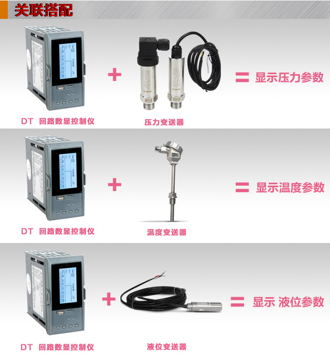 液晶漢顯控制儀，DT320單回路液晶顯示表，液晶顯示控制儀關(guān)聯(lián)搭配