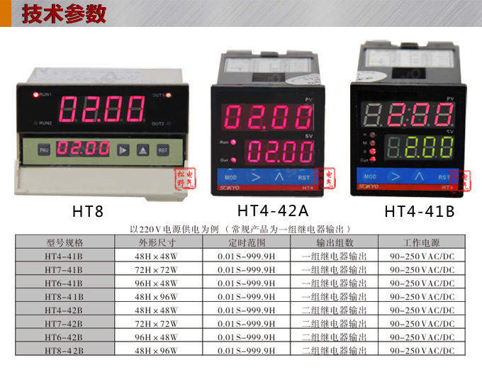 時(shí)間繼電器,HT智能時(shí)間繼電器,累時(shí)器技術(shù)參數(shù)